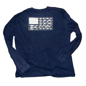 COLUMBIA Men’s Long sleeve Navy T-Shirt Size XXL